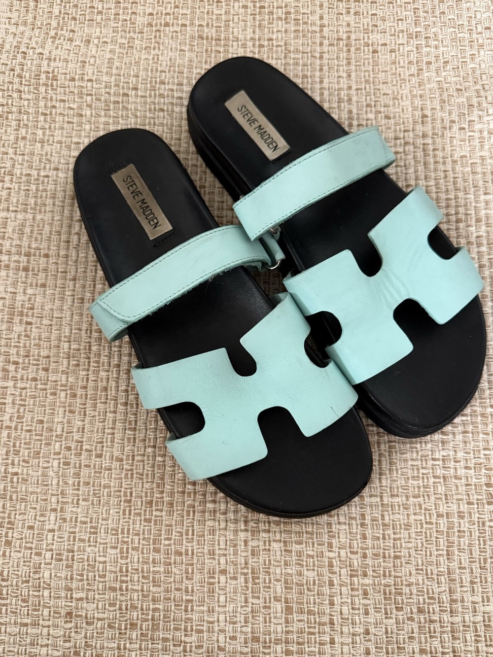 Steve Madden Baby Blue Slide Sandals sz10